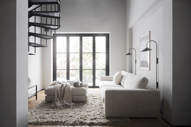 Sofá de 3 plazas 'Duncan' - Gris claro