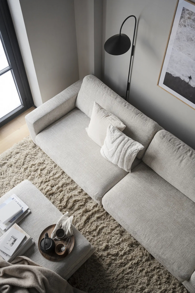 Sofá de 3 plazas 'Duncan' - Gris claro