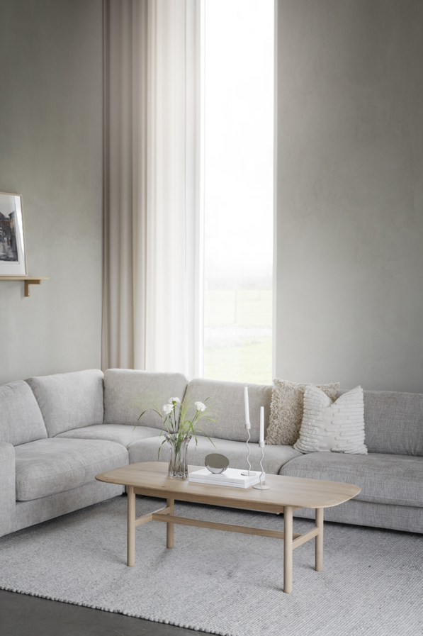 Sofá de esquina 'Duncan' Derecha - Gris claro