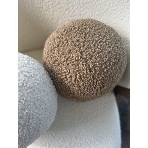 Cojín decorativo 'Elsie' 25cm - Beige/Marrón