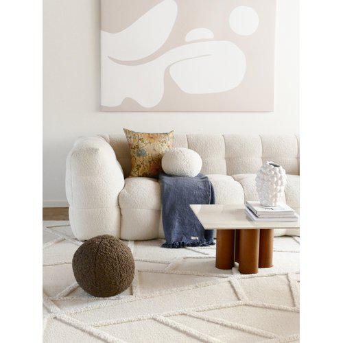 Cojín decorativo 'Elsie' 30cm - Marrón