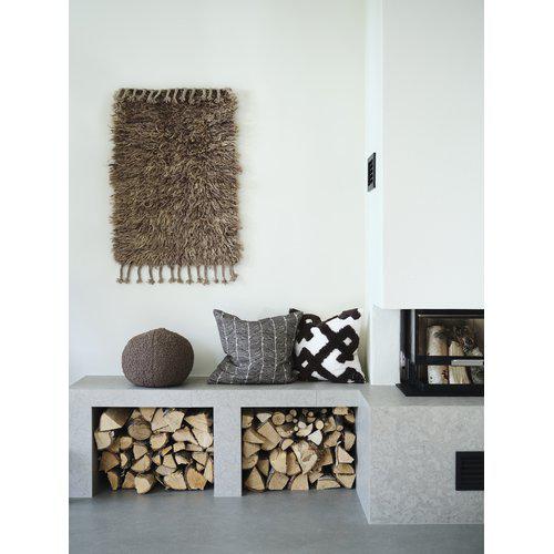 Cojín decorativo 'Elsie' 30cm - Marrón