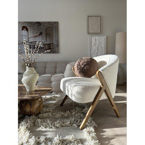 Cojín decorativo 'Elsie' 25cm - Marrón