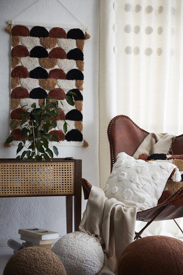 Cortina 'Pom' 140x280 - Blanco roto