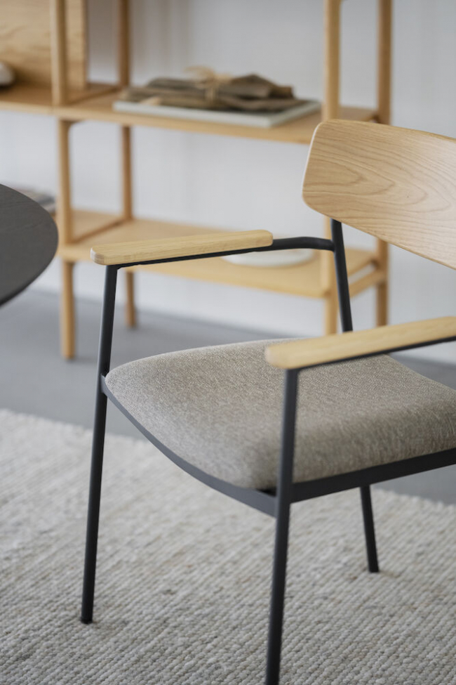 Silla con brazos 'Maymont' - Beige oscuro