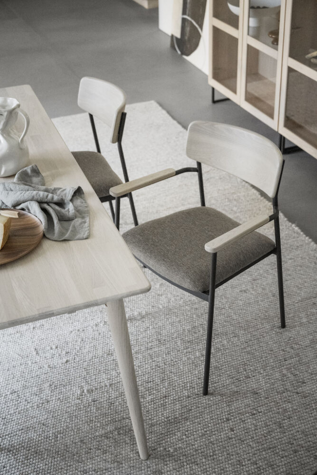 Silla de brazos 'Maymont' - Pigmentada blanca