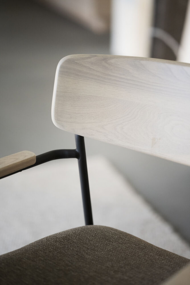 Silla de brazos 'Maymont' - Pigmentada blanca