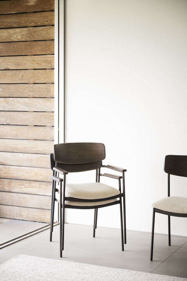 Silla de brazos 'Maymont' - Marrón