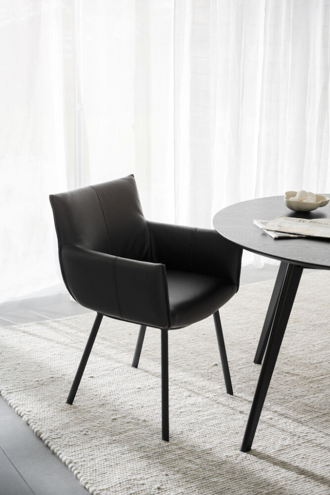 Silla de brazos 'Hinckley' - Negra