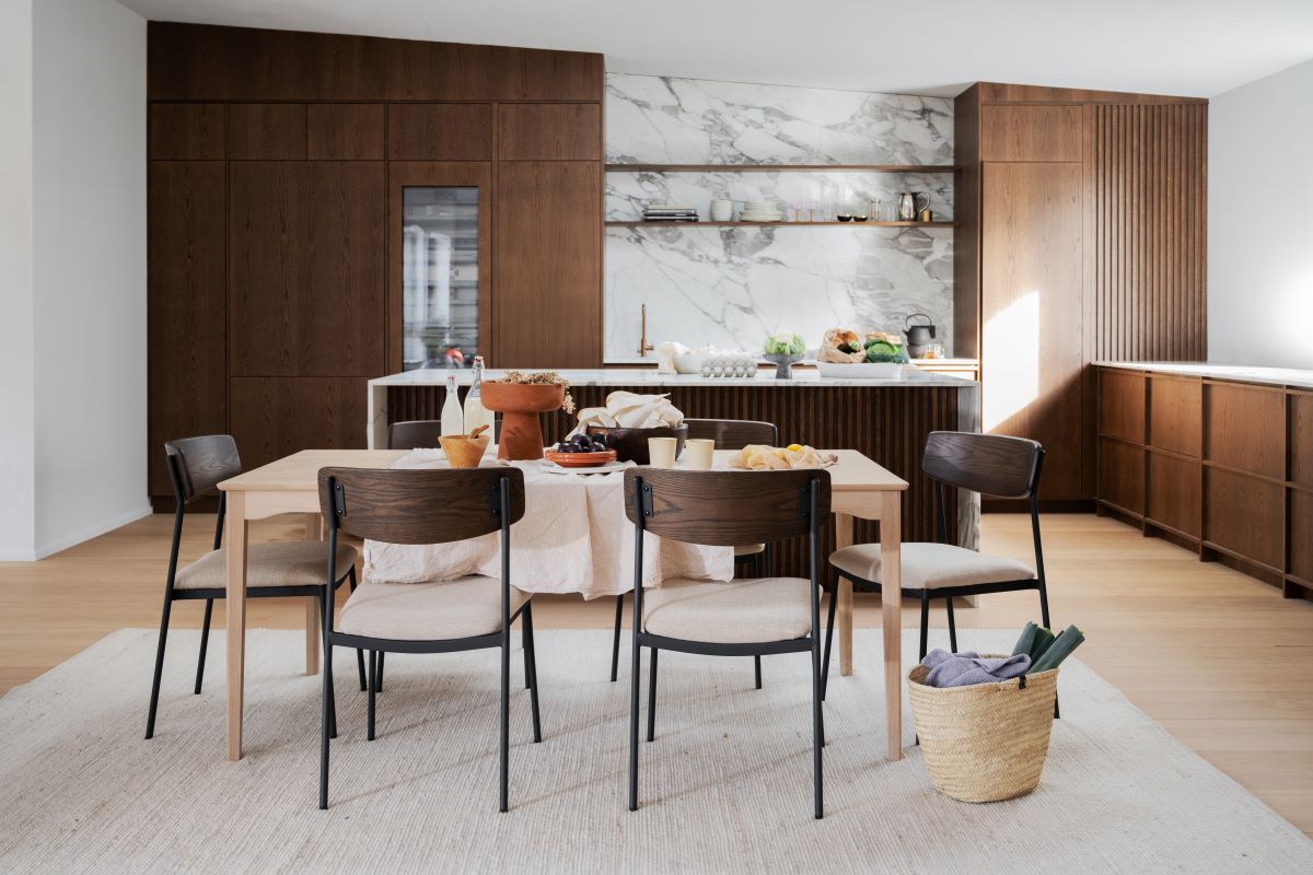 Mesa de comedor 'Markham' 180cm - Pigmentada blanca