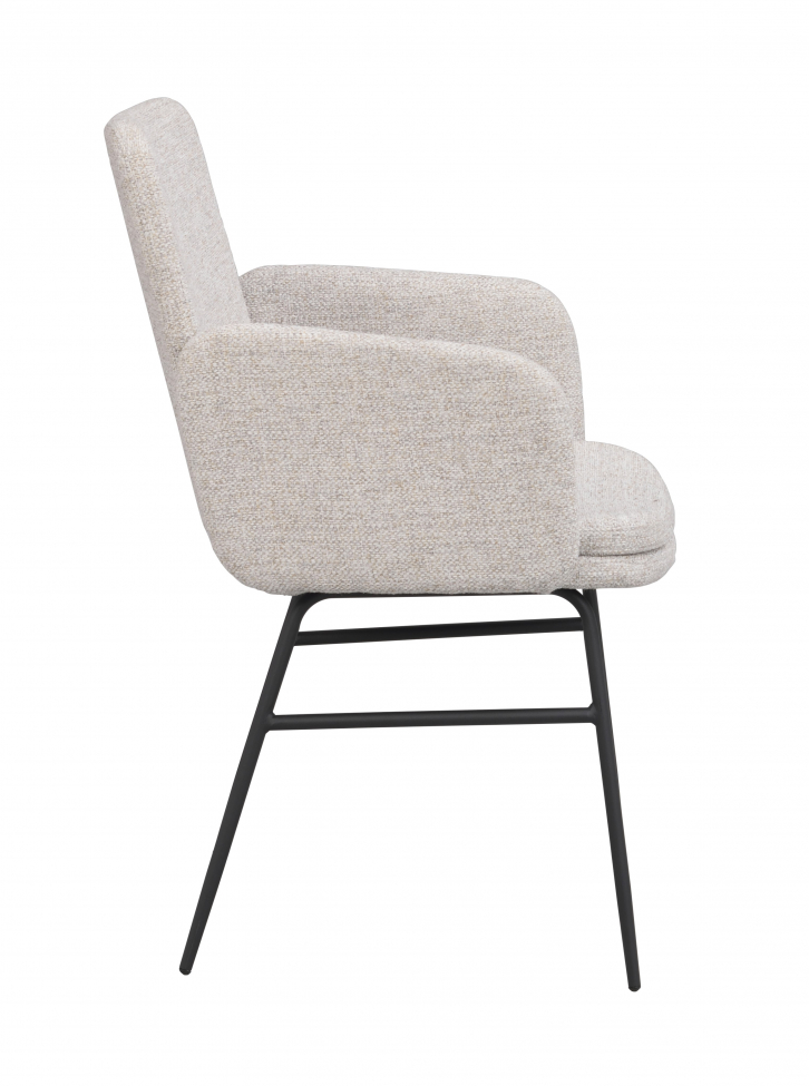 Silla de brazos 'Conklin' - Beige claro/negro