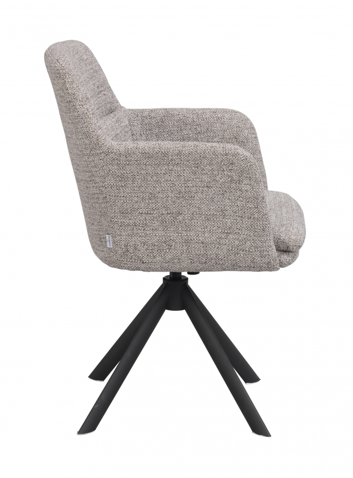 Silla de brazos 'Gladstone' - Beige oscuro/negro