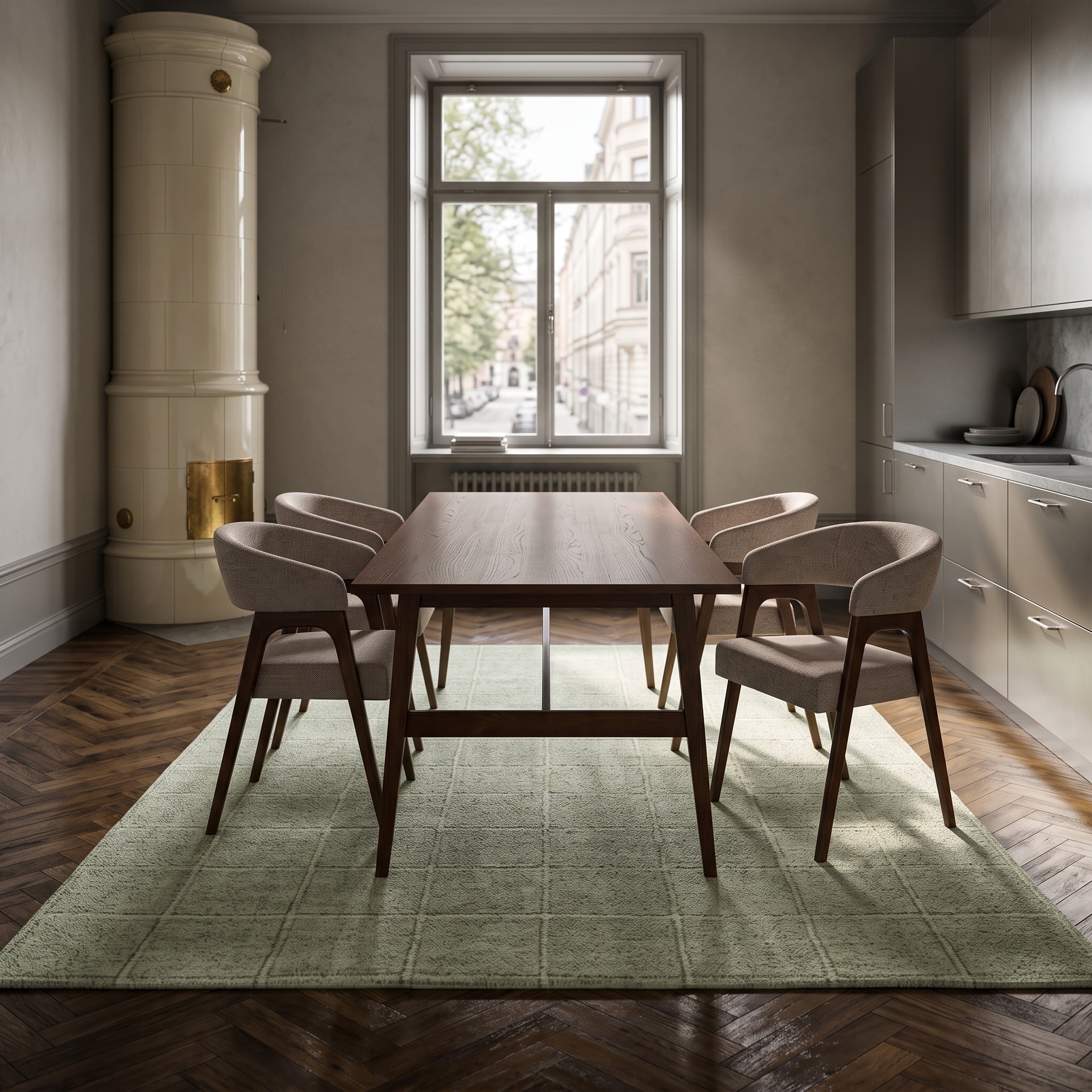 Mesa de comedor 'Alfors' 210x100cm - Nogal