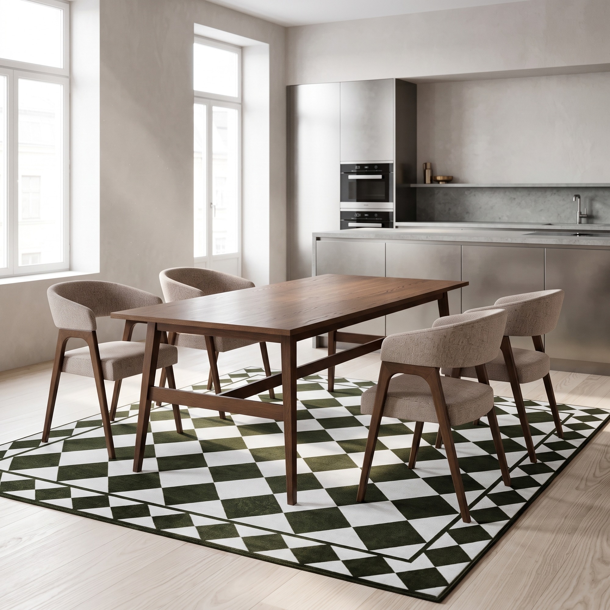 Mesa de comedor 'Alfors' 210x100cm - Nogal