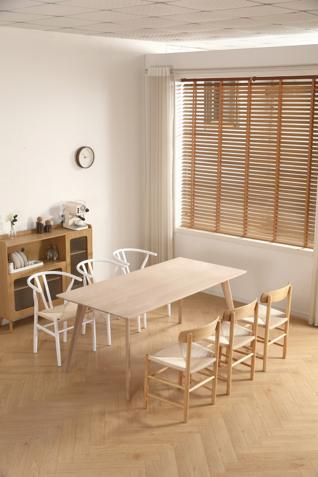 Mesa de comedor 'Line' 180 cm - Blanco pigmentado