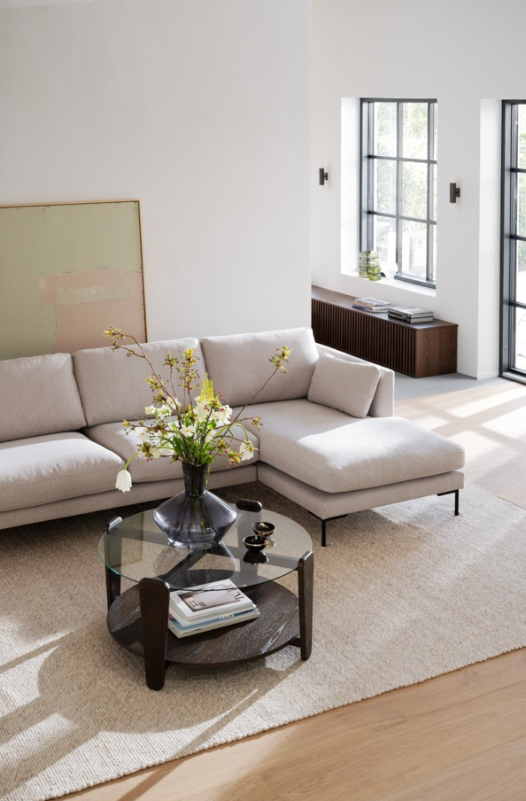 Sofá 'Corwin' Chaise longue derecha - Beige claro