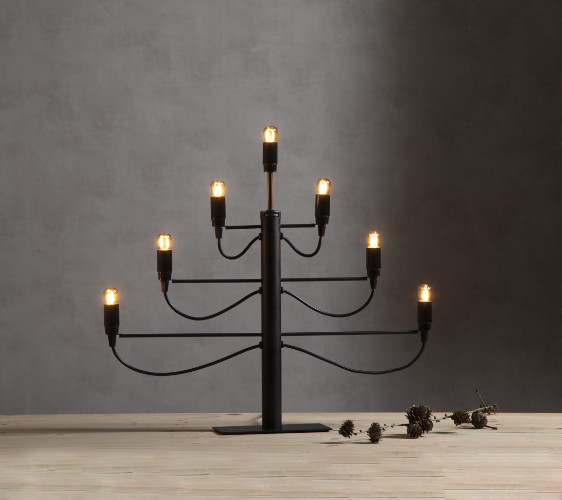 Candelabro de Adviento 'Milano' - Negro