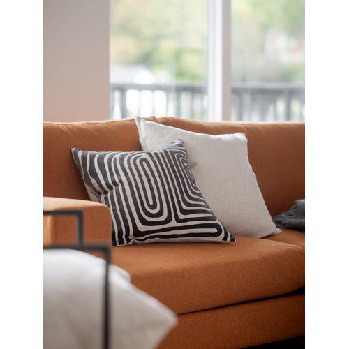 Funda de cojín 'Molly' 45x45 - Gris/Negro