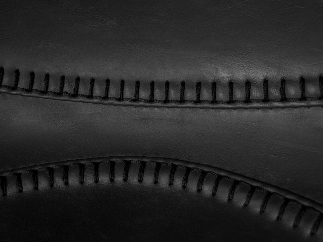 Taburete 'Franky' L - Negro/cuero PU