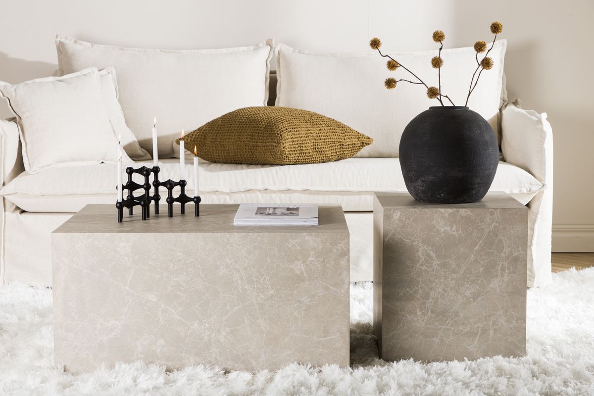 Mesa de café 'Ydre' 40x40 - Beige