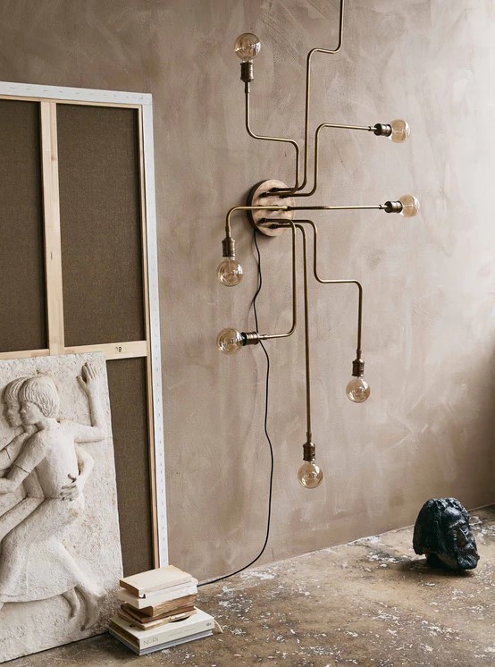 Lámpara de techo 'Devi' - Dorada