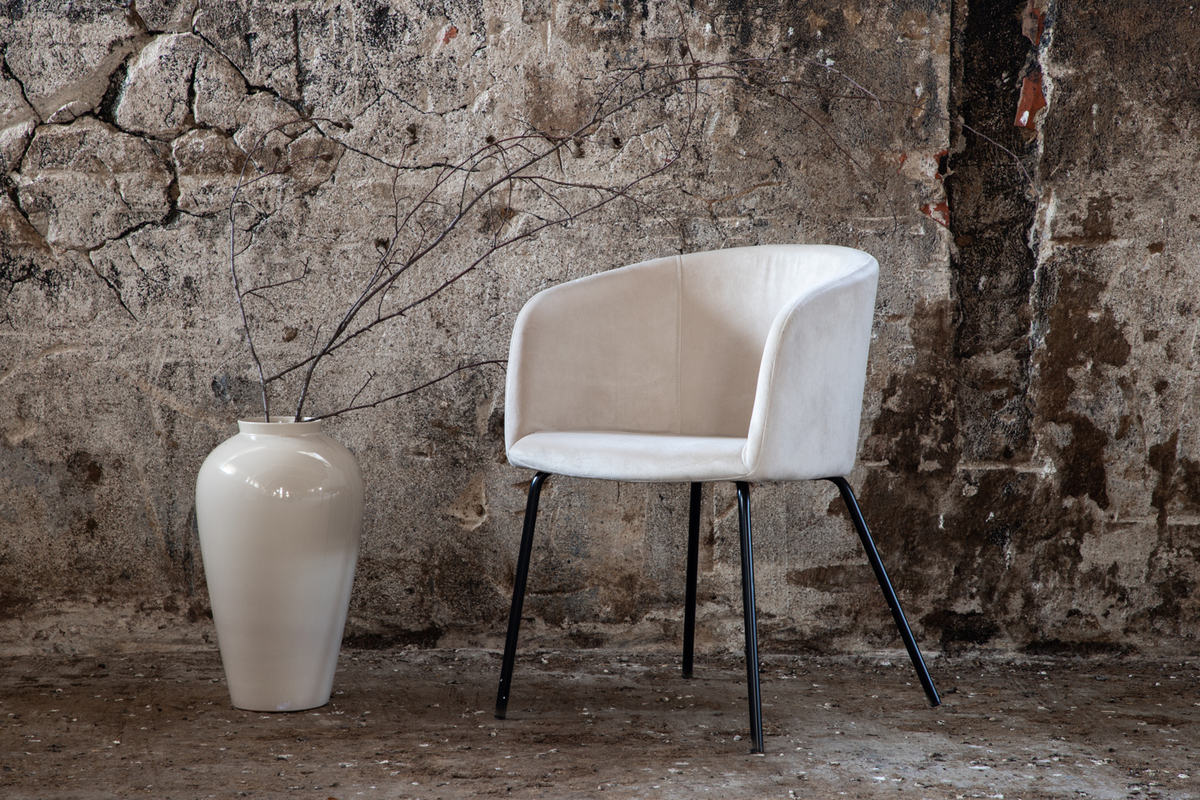 Silla 'Astrid' - Beige/Negro