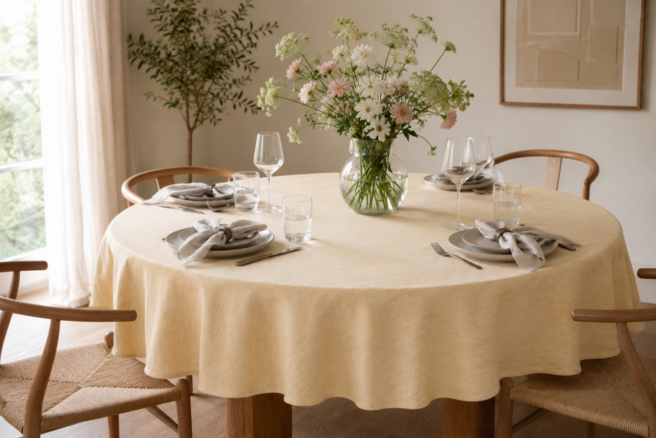 Mantel 'Sabina' Redonda 200cm - Amarillo