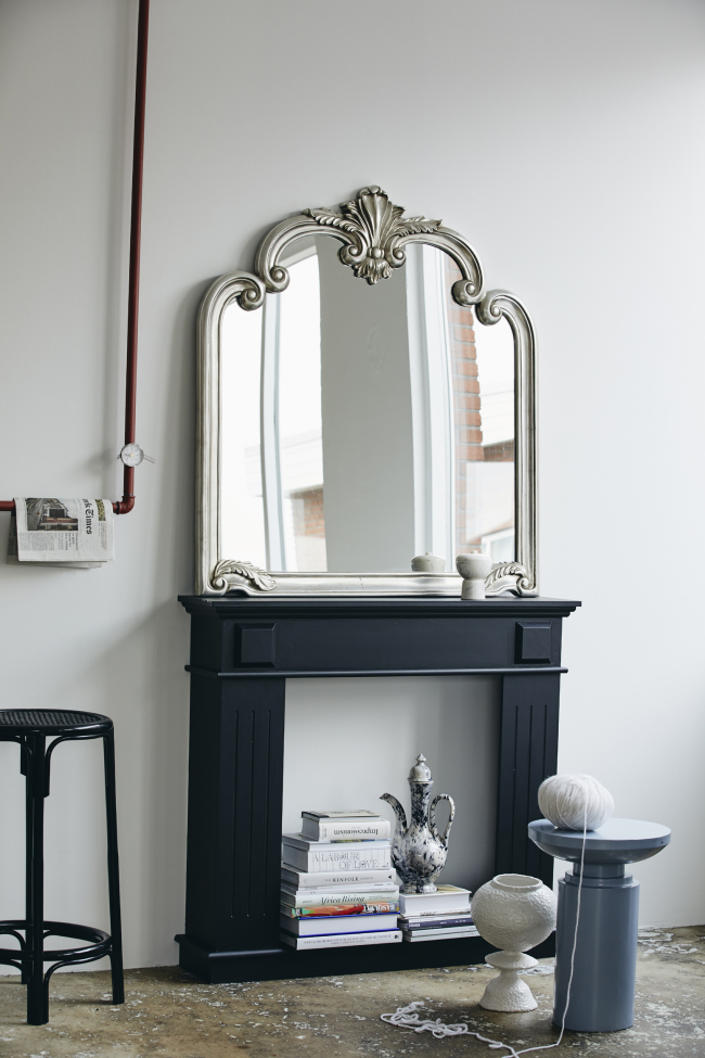 Espejo de pared 'Angel' - Plata