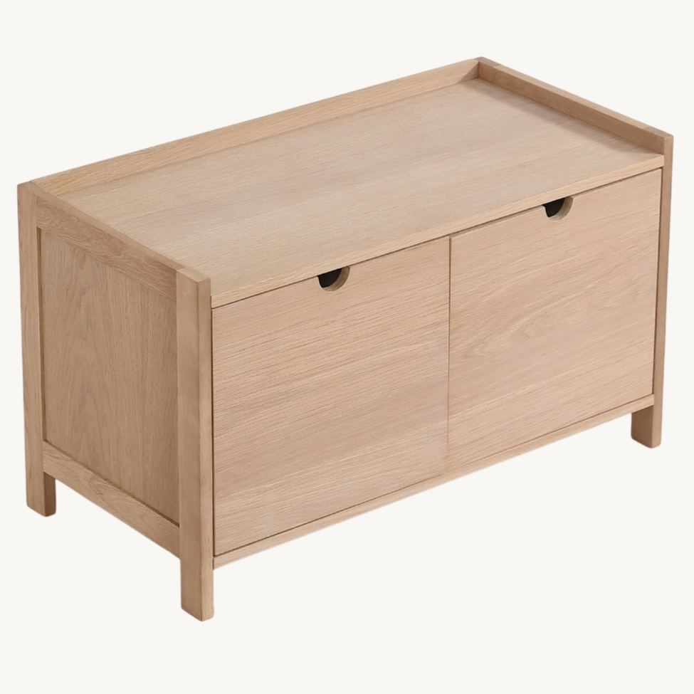 Banco 'Mellby'- Blanco pigmentado