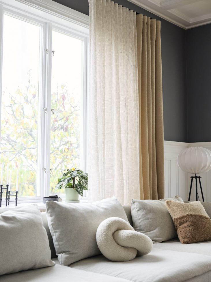 2-pack Cortina 'Gina' 140x280cm - Beige