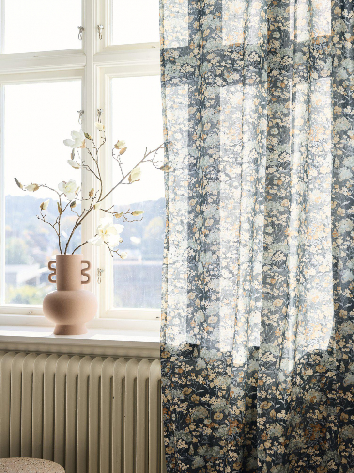 2-pack Cortina 'Äng' 135x280cm - Azul