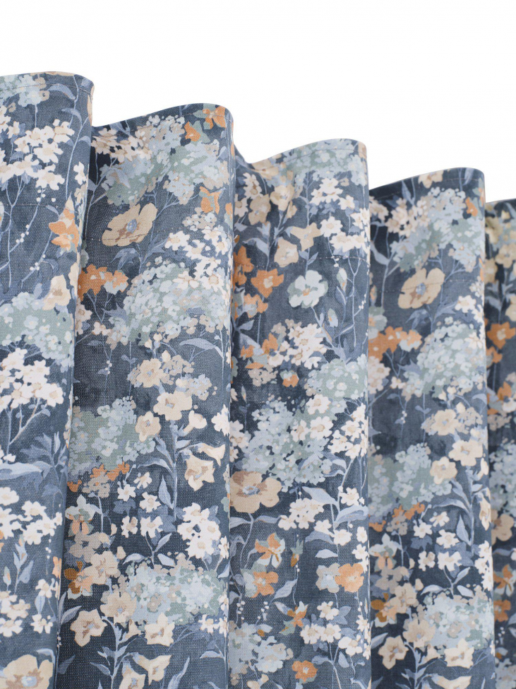 2-pack Cortina 'Äng' 135x280cm - Azul