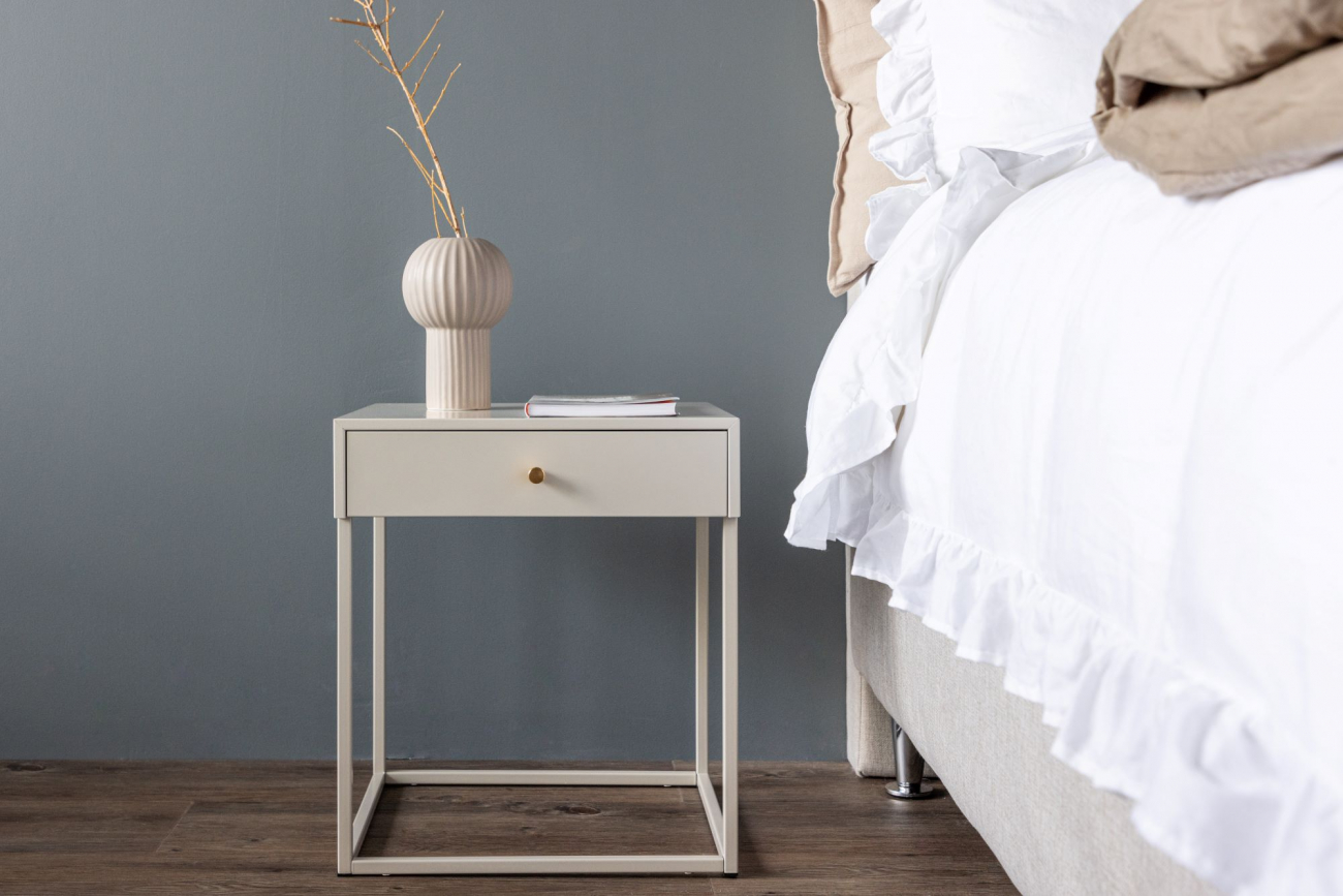 Mesita de noche 'Puglia' - Beige