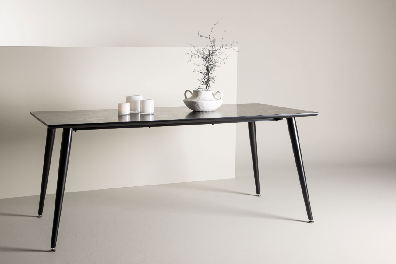 Mesa de comedor 'Kristinehamn' 180x90cm - Negro