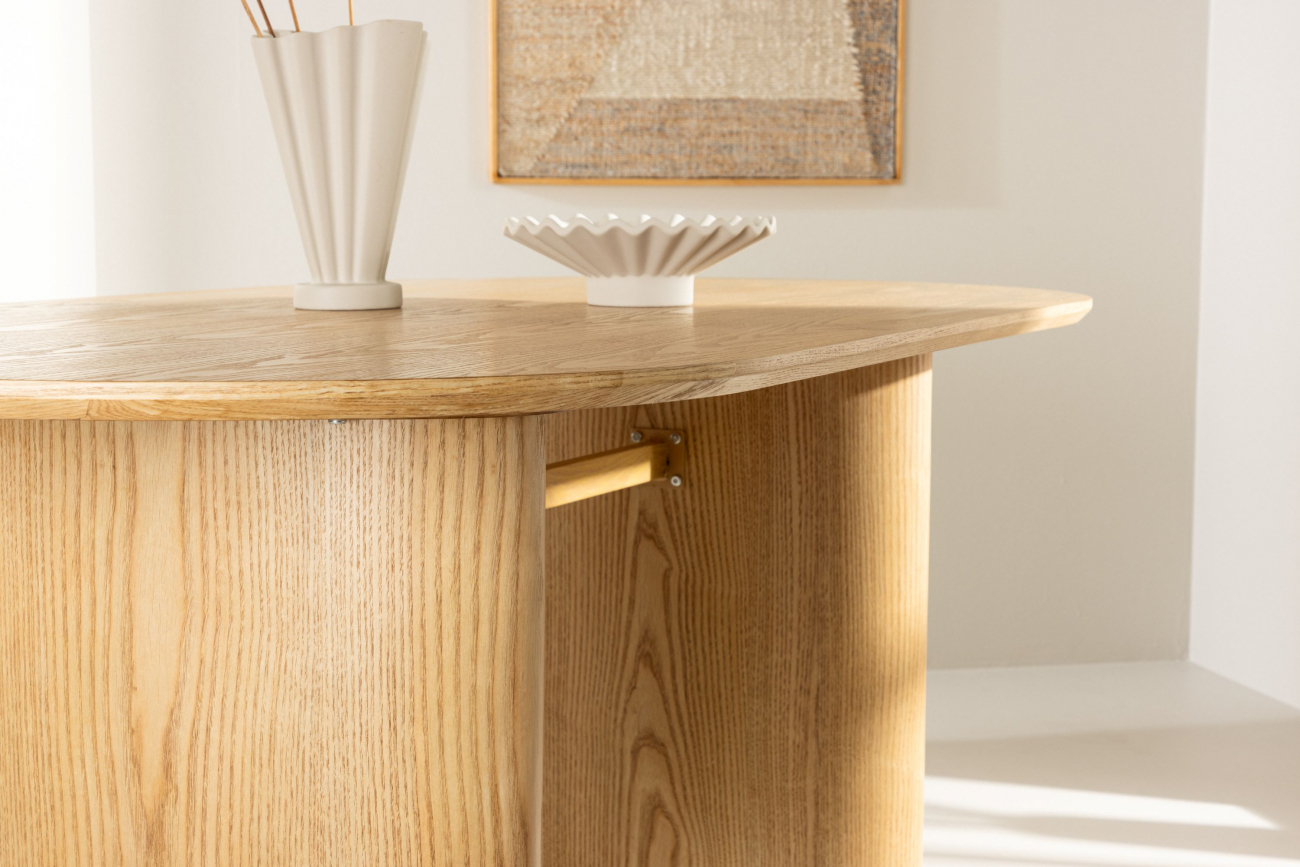 Mesa de comedor 'Luleå' Ovalada 90x180cm - Natural