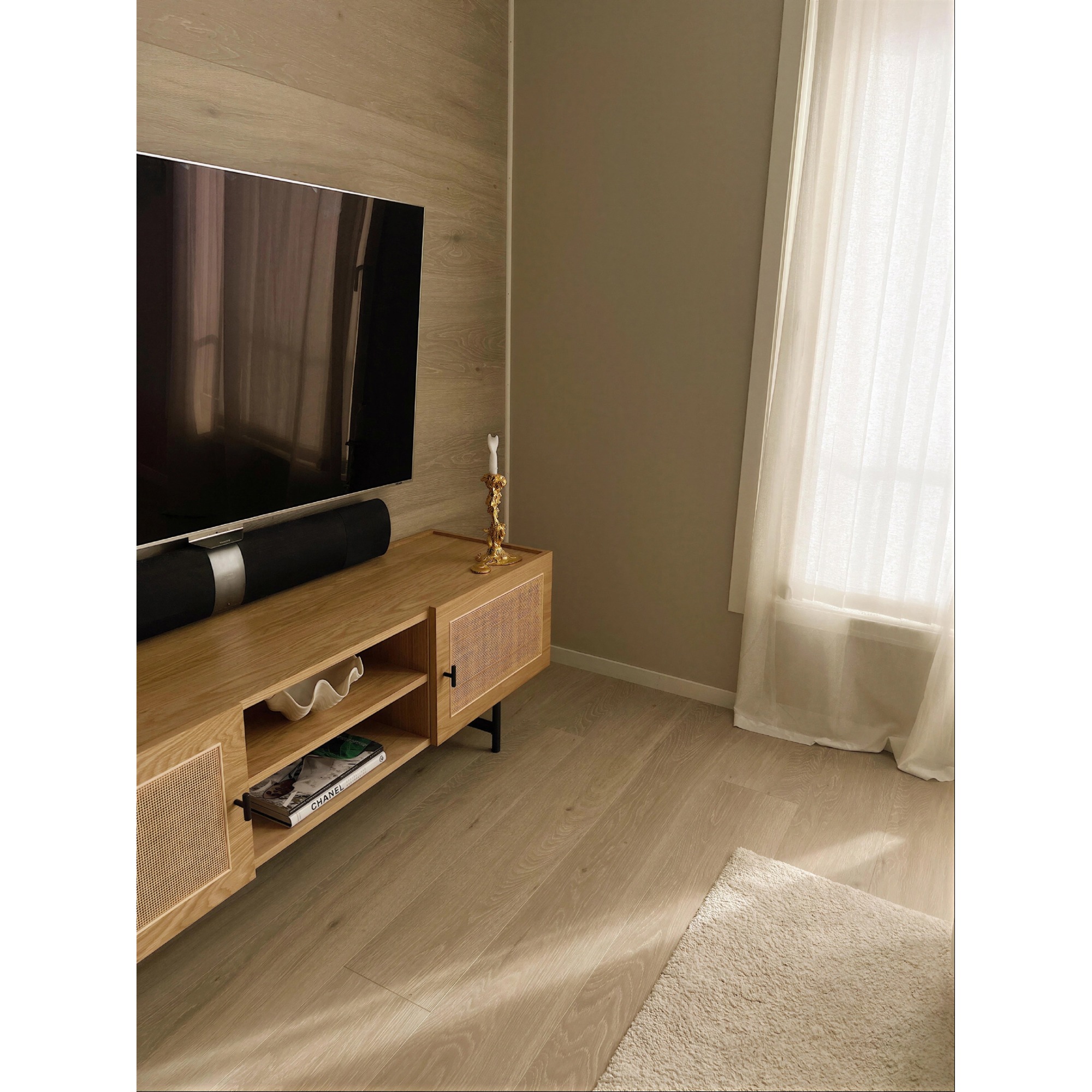 Mueble de TV 'Stil' - Natural/Negro