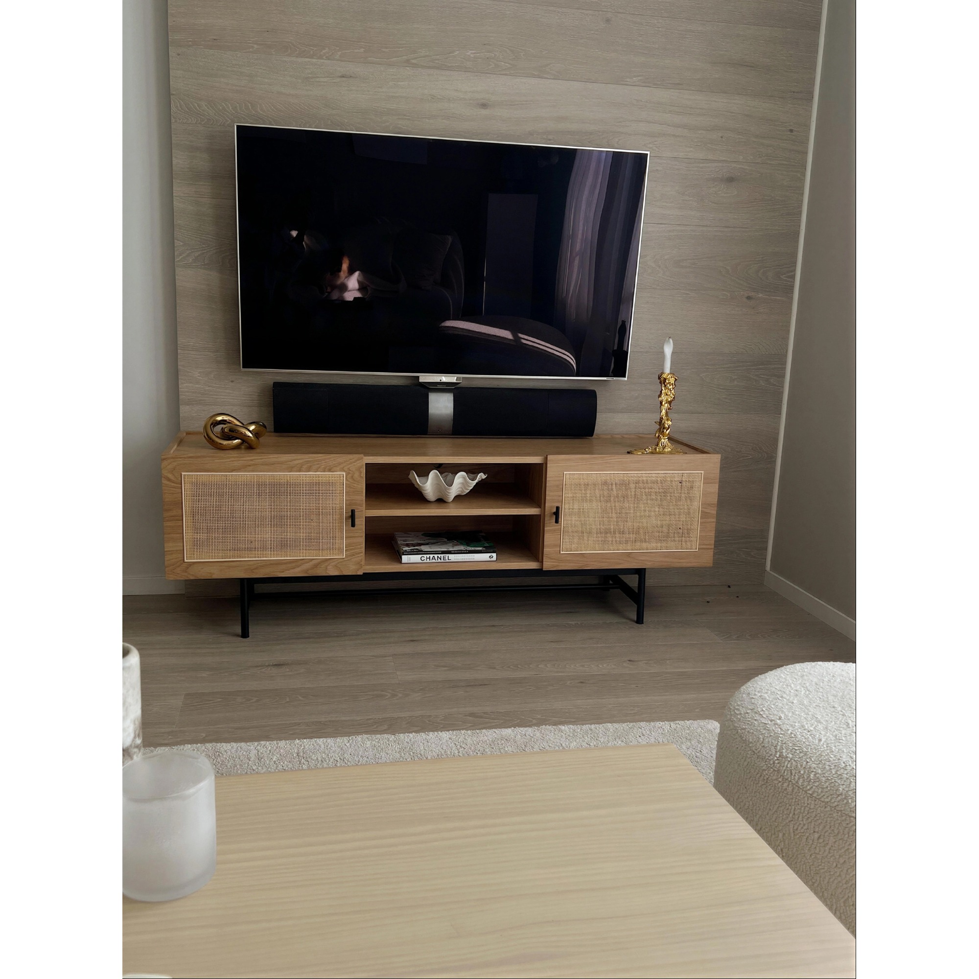 Mueble de TV 'Stil' - Natural/Negro