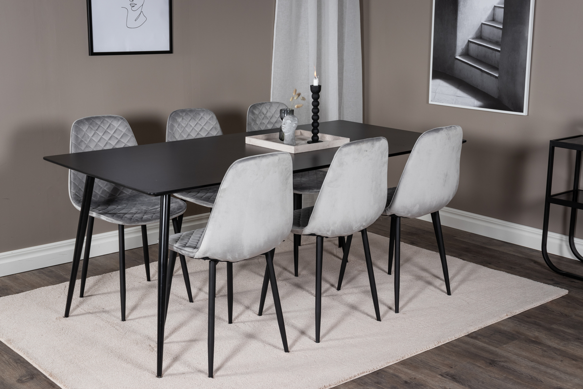 Silla 'Eidsberg' Diamante - Gris/Negro