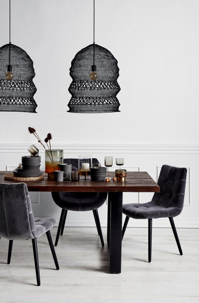 Mesa de comedor 'Iron' 220x100cm - Madera reciclada