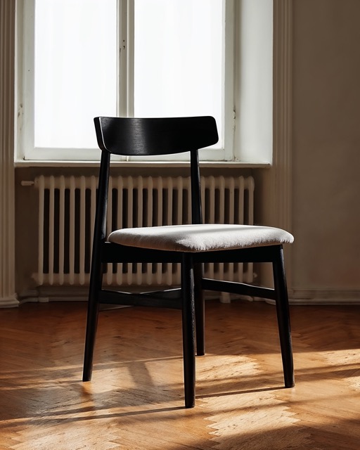 Silla 'Ystad' - Negro/Gris