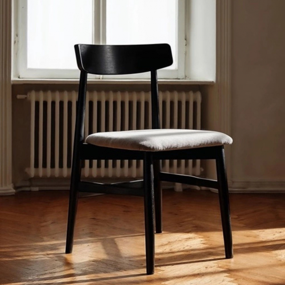 Silla 'Ystad' - Negro/Gris