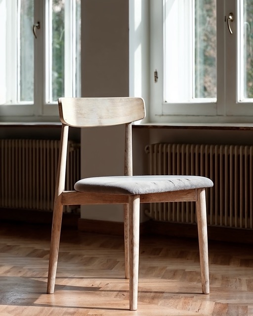 Silla 'Ystad' - Roble blanco/Gris