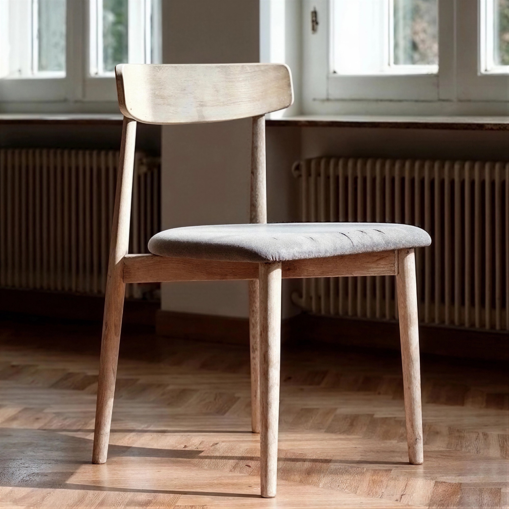 Silla 'Ystad' - Roble blanco/Gris