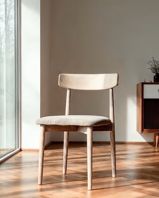 Silla 'Ystad' - Roble blanco/Beige