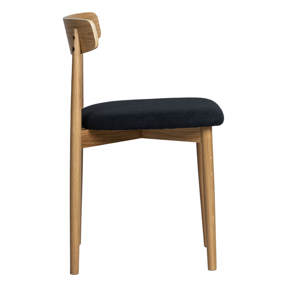 Silla 'Ystad' - Natural/Negro