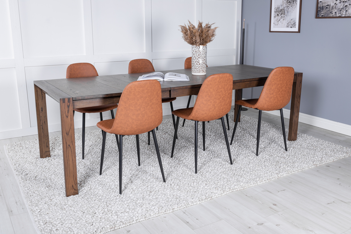 Silla 'Eidsberg' - Cuero marrón