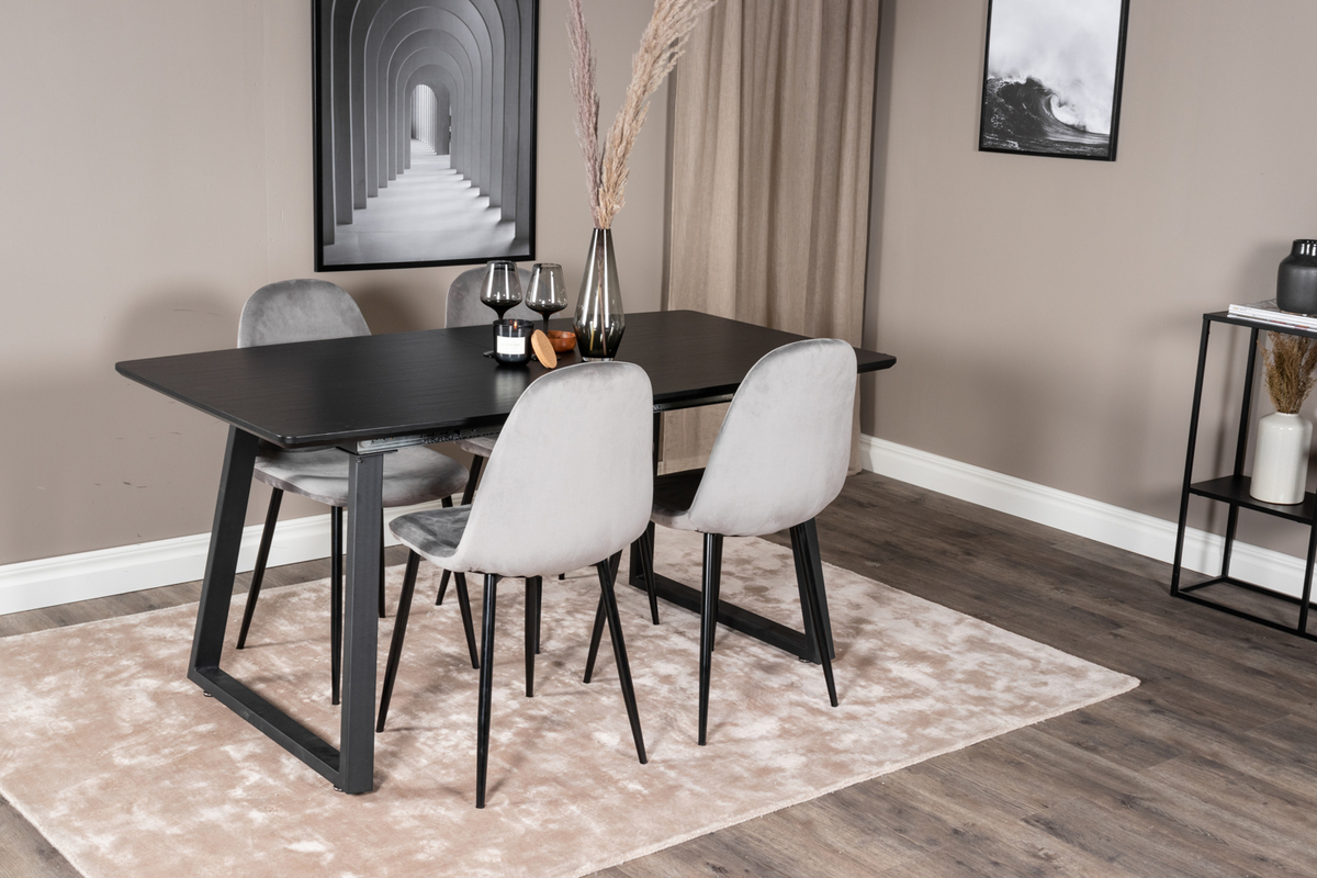 Silla 'Eidsberg' - Gris/Negro