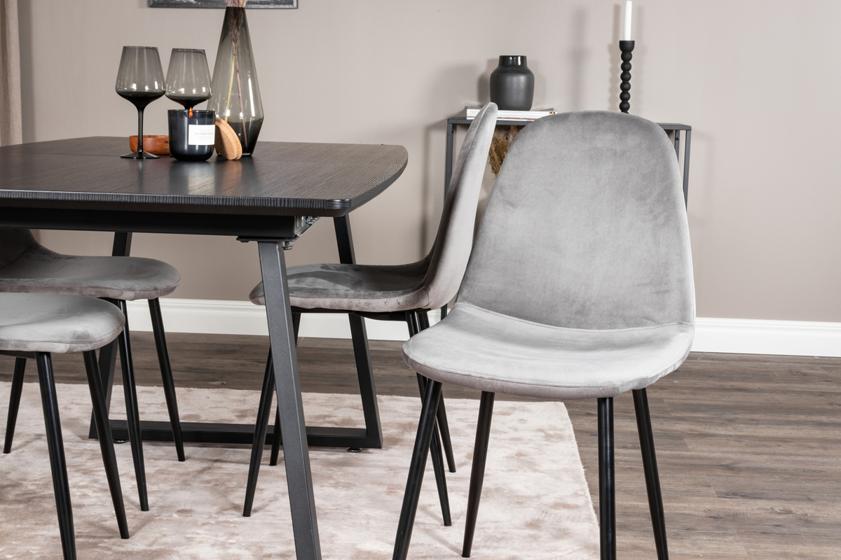 Silla 'Eidsberg' - Gris/Negro