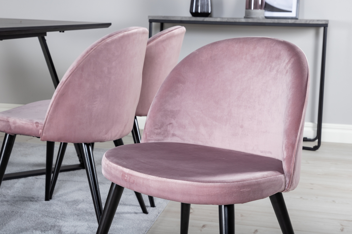 Silla 'Elverum' - Rosa viejo/Negro