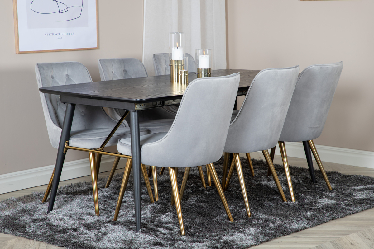 Silla 'Elverum Deluxe' - Gris/Latón